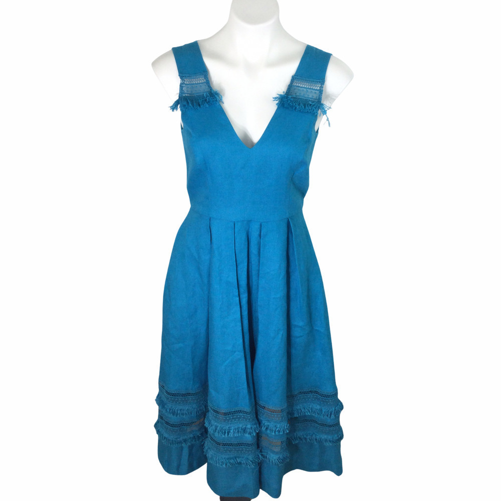 BELLE BADGLEY MISCHKA ELLA Linen Dress Size 2 NWT